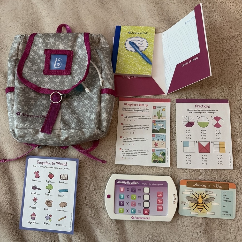 American Girl Truly Me‎ Used Backpack Set As Shown